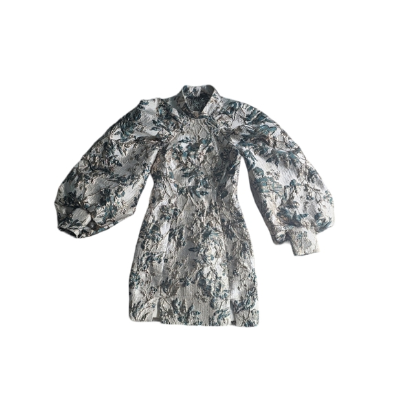 Floral Puff Sleeve Mini Dress - Picture 4 of 7